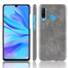 Shockproof Litchi Texture PC + PU Case for Huawei P Smart+ (2019) (Grey) - 1