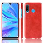 Shockproof Litchi Texture PC + PU Case for Huawei P Smart+ (2019) (Red) - 1