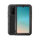 LOVE MEI Powerful Dustproof Shockproof Splashproof Metal + Silicone Combination Case for Huawei P30 Pro (Black) - 1