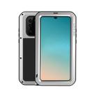 LOVE MEI Powerful Dustproof Shockproof Splashproof Metal + Silicone Combination Case for Huawei P30 Pro (Silver) - 1