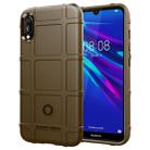 Shockproof Rugged Shield Full Coverage Protective Silicone Case for Huawei Enjoy 9e (Brown) - 1