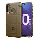Shockproof Rugged Shield Full Coverage Protective Silicone Case for Huawei Honor 10i (Brown) - 1