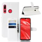 Litchi Texture Horizontal Flip Leather Case for Huawei Honor 10i, with Wallet & Holder & Card Slots (White) - 1