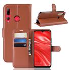 Litchi Texture Horizontal Flip Leather Case for Huawei Honor 10i, with Wallet & Holder & Card Slots (Brown) - 1