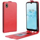 R64 Texture Vertical Flip Leather Case for Huawei Y5 2019 , with Card Slots & Photo Frame (Red) - 1