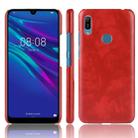 Shockproof Litchi Texture PC + PU Protective Case for Huawei Y6 (2019) (Red) - 1