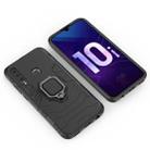 Shockproof PC + TPU Protective Case for Huawei Honor 10i, with Magnetic Ring Holder (Black) - 1