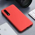 Starry Series Shockproof  Straw Material + TPU Protective Case for Huawei P30(Red) - 1