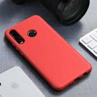 Starry Series Shockproof  Straw Material + TPU Protective Case for Huawei P30 Lite (Red) - 1