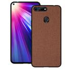 Shockproof Cloth Texture PC+ TPU Protective Case for Huawei Honor View 20 (Brown) - 1