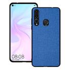 Shockproof Cloth Texture PC+ TPU Protective Case for Huawei Nova 4 (Dark Blue) - 1