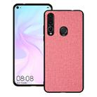 Shockproof Cloth Texture PC+ TPU Protective Case for Huawei Nova 4 (Pink) - 1