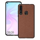 Shockproof Cloth Texture PC+ TPU Protective Case for Huawei Nova 4 (Brown) - 1