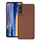Shockproof Cloth Texture PC+ TPU Protective Case for Huawei P30 (Brown) - 1