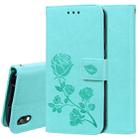 Rose Embossed Horizontal Flip PU Leather Case for Huawei Honor 8S / Y5 (2019), with Holder & Card Slots & Wallet (Green) - 1