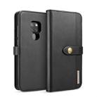 DG.MING Lambskin Detachable Horizontal Flip Magnetic Case for Huawei Mate 20, with Holder & Card Slots & Wallet (Black) - 1