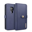 DG.MING Lambskin Detachable Horizontal Flip Magnetic Case for Huawei Mate 20, with Holder & Card Slots & Wallet (Blue) - 1