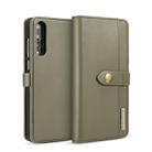DG.MING Lambskin Detachable Horizontal Flip Magnetic Case for Huawei P20 Pro, with Holder & Card Slots & Wallet (Green) - 1