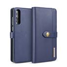 DG.MING Lambskin Detachable Horizontal Flip Magnetic Case for Huawei P20 Pro, with Holder & Card Slots & Wallet (Blue) - 1