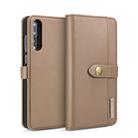 DG.MING Lambskin Detachable Horizontal Flip Magnetic Case for Huawei P20 Pro, with Holder & Card Slots & Wallet (Brown) - 1