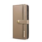 DG.MING Lambskin Detachable Horizontal Flip Magnetic Case for Huawei P20 Pro, with Holder & Card Slots & Wallet (Brown) - 2