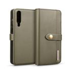 DG.MING Lambskin Detachable Horizontal Flip Magnetic Case for Huawei P30, with Holder & Card Slots & Wallet (Green) - 1