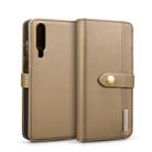 DG.MING Lambskin Detachable Horizontal Flip Magnetic Case for Huawei P30, with Holder & Card Slots & Wallet (Brown) - 1