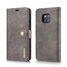 DG.MING Crazy Horse Texture Flip Detachable Magnetic Leather Case for Huawei Mate 20 Pro, with Holder & Card Slots & Wallet (Grey) - 1