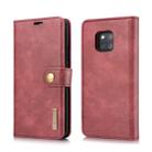 DG.MING Crazy Horse Texture Flip Detachable Magnetic Leather Case for Huawei Mate 20 Pro, with Holder & Card Slots & Wallet (Red) - 1