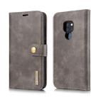 DG.MING Crazy Horse Texture Flip Detachable Magnetic Leather Case for Huawei Mate 20, with Holder & Card Slots & Wallet (Grey) - 1