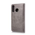 DG.MING Crazy Horse Texture Flip Detachable Magnetic Leather Case for Huawei P30 Lite, with Holder & Card Slots & Wallet (Grey) - 3