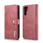 DG.MING Crazy Horse Texture Flip Detachable Magnetic Leather Case for Huawei P30 Pro, with Holder & Card Slots & Wallet (Red) - 1