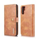 DG.MING Crazy Horse Texture Flip Detachable Magnetic Leather Case for Huawei P30 Pro, with Holder & Card Slots & Wallet (Brown) - 1