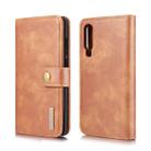 DG.MING Crazy Horse Texture Flip Detachable Magnetic Leather Case for Huawei P30, with Holder & Card Slots & Wallet (Brown) - 1