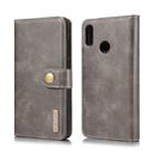 DG.MING Crazy Horse Texture Flip Detachable Magnetic Leather Case for Huawei P Smart (2019) / Honor 10 Lite / Nova Lite 3, with Holder & Card Slots & Wallet(Grey) - 1