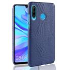 Shockproof Crocodile Texture PC + PU Protective Case for Huawei P30 Lite (Blue) - 1