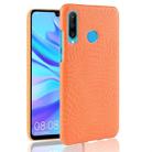 Shockproof Crocodile Texture PC + PU Protective Case for Huawei P30 Lite (Yellow) - 1
