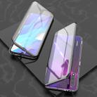 For Huawei Nova 5 Ultra Slim Double Sides Magnetic Adsorption Angular Frame Tempered Glass Magnet Flip Case(Black) - 1