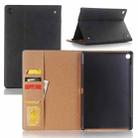 For Huawei MediaPad M5 10.8 inch Vintage Book Style Horizontal Flip Environmental PU Leather Case with Holder & Card Slots & Wallet & Photo Frame(Black) - 1