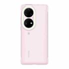 For Huawei P50 Pro Ring Flash Protective Case Selfie Beauty Ring Fill Light Case(Pink) - 1