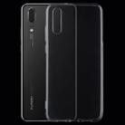 For Huawei  P20 0.75mm Ultra-thin Transparent TPU Protective Back Cover Case(Transparent) - 1