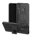 Tire Texture TPU+PC Shockproof Case for Huawei Honor Play 8C, with Holder (Black) - 1
