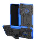 Tire Texture TPU+PC Shockproof Case for Huawei Honor Play 8C, with Holder (Blue) - 1