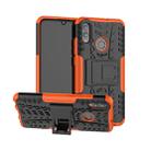 Tire Texture TPU+PC Shockproof Case for Huawei Honor 10 Lite / P Smart (2019), with Holder(Orange) - 1