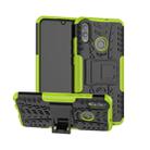 Tire Texture TPU+PC Shockproof Case for Huawei Honor 10 Lite / P Smart (2019), with Holder(Green) - 1