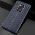 Litchi Texture TPU Shockproof Case for Huawei Mate 20 (Navy Blue) - 1