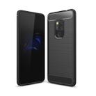 Brushed Texture Carbon Fiber Shockproof TPU Case for Huawei Mate 20 (Black) - 1