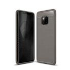 Brushed Texture Carbon Fiber Shockproof TPU Case for Huawei Mate 20 Pro (Grey) - 1