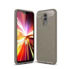 Brushed Texture Carbon Fiber Shockproof TPU Case for Huawei Mate 20 Lite (Grey) - 1