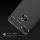For Huawei Y9 (2018)/Enjoy 8 Plus Brushed Texture Carbon Fiber Shockproof TPU Protective Back Case (Black) - 3